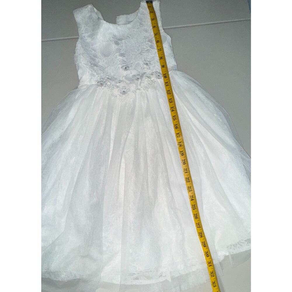 Diva Behavior‎ Girls 7 Dress Floral Tulle Lace Wedding Christening Flower Girl - Picture 9 of 11